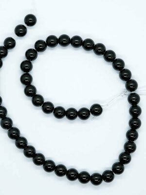 String Bead 8mm Black Obsidian