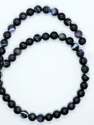 String Bead 8mm Agate Purple
