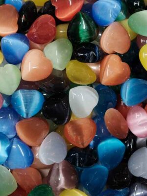 Stone Heart Cat's Eye 20mm. 1PC