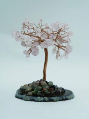 Tree Chip Rose Quartz On Agate