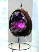 Lamp Egg Shape Purple Fluorite