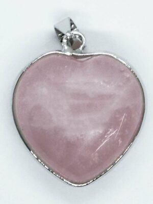 Pendant Heart Caged Rose Qz