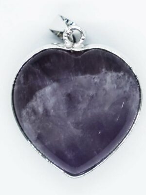 Pendant Heart Caged Amethyst