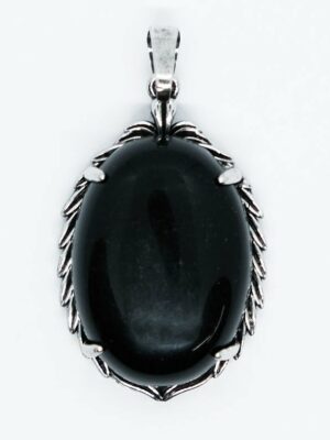 Pendant Oval Obsidian