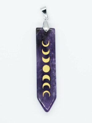Pendant Point Moon Phase Amethyst