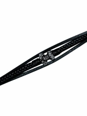 Bracelet Leather Steel Celtic