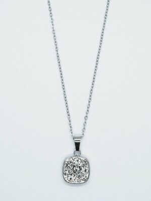 Necklace Steel Rounded Square