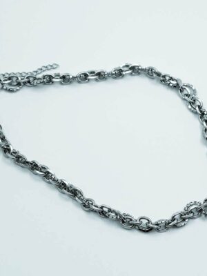 Necklace Stainless Square CZ