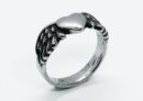 Ring Stainless Heart w Wings