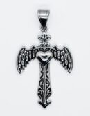 Pendant Stainless Wing Cross