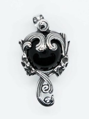 Pendant Steel Black Ball