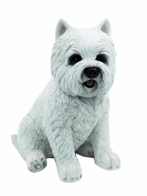 Puppy White Sitting 26.5x19x30cm