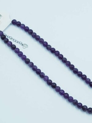 Necklace 8mm Bead Amethyst