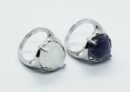 Ring Drop Caged Mix Stones Set