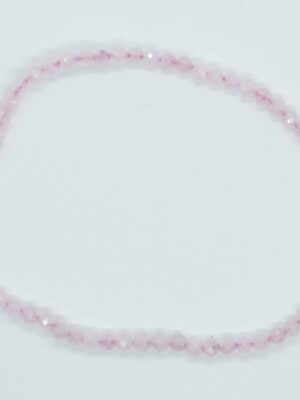 Bracelet 3mm Faceted Rose Qz