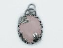 Pendant Oval Wings Rose Quartz