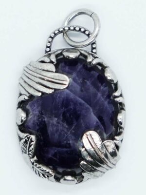Pendant Oval Wings Amethyst