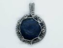 Pendant Round Wired Lapis