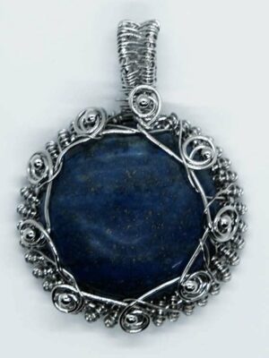 Pendant Round Wired Lapis