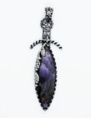 Pendant Drop Faceted Amethyst