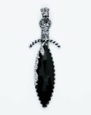 Pendant Drop Faceted Obsidian