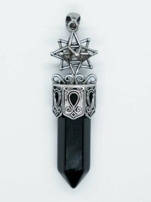Pendant Merkaba Wand Obsidian