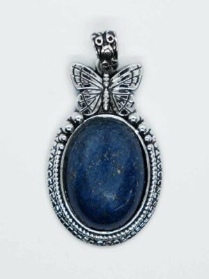 Pendant Butterfly Oval Lapis