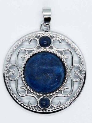 Pendant Round Lacy Lapis