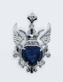 Pendant Heart With Wings Lapis