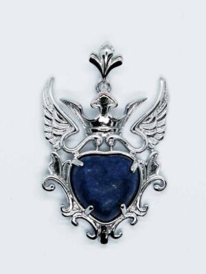 Pendant Heart With Wings Lapis