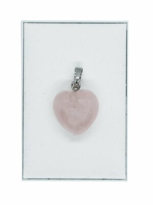 Pendant Heart Rose Qz 15mm