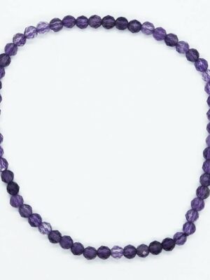 Bracelet 3mm Faceted Amethyst