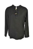 Shirt Mandarin Black Size 40