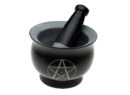 Soapstone Pestle And Mortar Pentagram