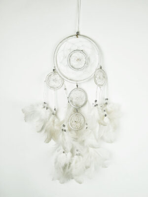 Dreamcatcher White 11x36cm 5 Circle