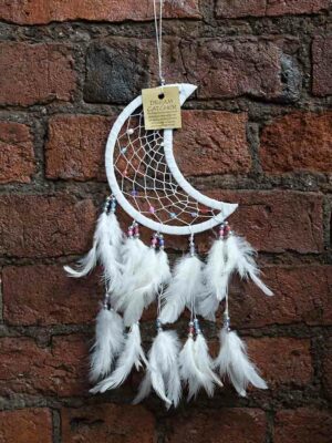 Dream Catcher White 10x25cm Moon