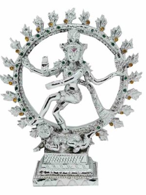 Indian Natraj With Stones 8"