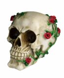 Skull With Rose H13xW10cm
