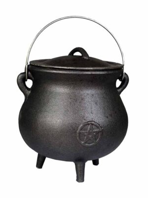 Cauldron With Pentagram H21cm