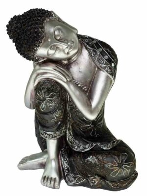 Buddha Thai Sleeping Silver Colour
