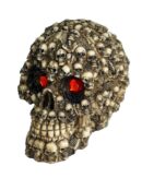 Skull Head With Red Eyes Ivory