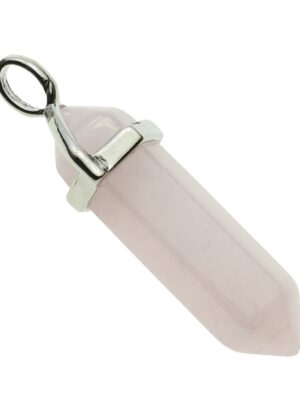 Pendant Fixed Wand Rose Quartz