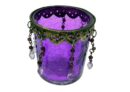 T-Light Holder Purple Glass