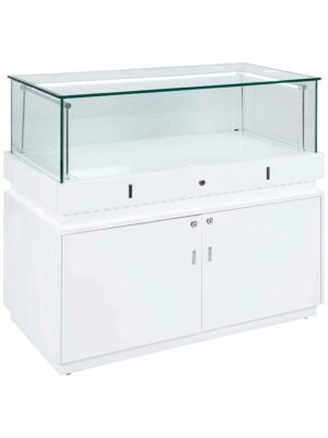 Frameless Display Glass Counter 1200X495X1050mm SLW Code 99067