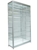 Glass Cabinet 1200X400X1980mm 6 Shelves Led Strip Lighting Code 99110