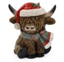 Highland Cow Xmas 10.5cm