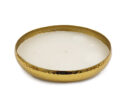 Candle in Hammered Holder Gold