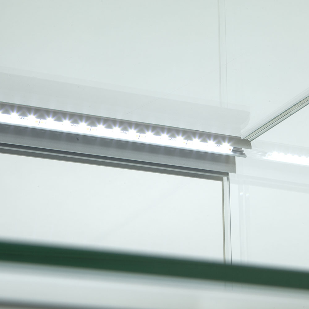 Corner Aluminium Display Glass Counter 850X850X1050mm SGT2 Code 99643 - Image 2
