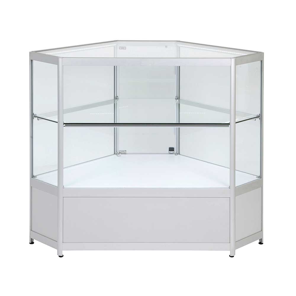 Corner Aluminium Display Glass Counter 850X850X1050mm SGT2 Code 99643 - Image 4
