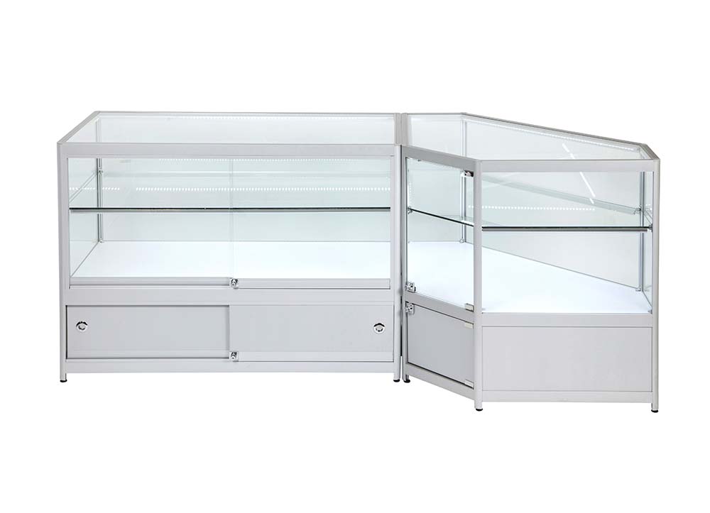Corner Aluminium Display Glass Counter 850X850X1050mm SGT2 Code 99643 - Image 5